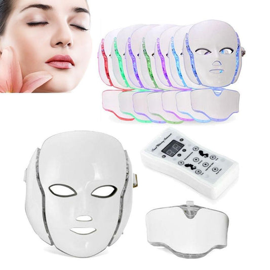 7 Color PDT light Therapy face Beauty Machine LED Facial Neck Mask